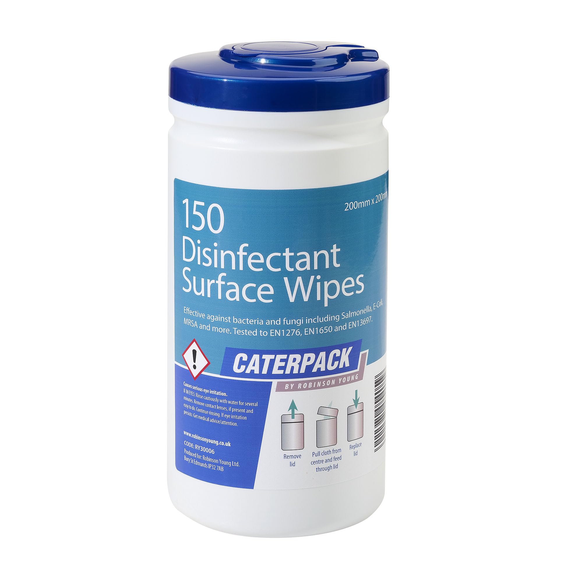 Disinfectant Surface Wipes 150 Pack, Effective Against a Wide Range of Bacteria and Fungi, Multi-Surface Antibacterial Wipes for Fast Hygienic Cleaning