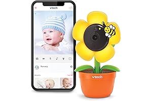 VTech Extra Camera for RM9751 Yellow Daisy Smart Wi-Fi Baby Camera, 1080p...