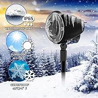 Vista 3 de Proyector LED de Navidad, luces nocturnas de Rusoso para exteriores, efecto de onda de agua, 22 colores LED, impermeable, efecto de agua con control