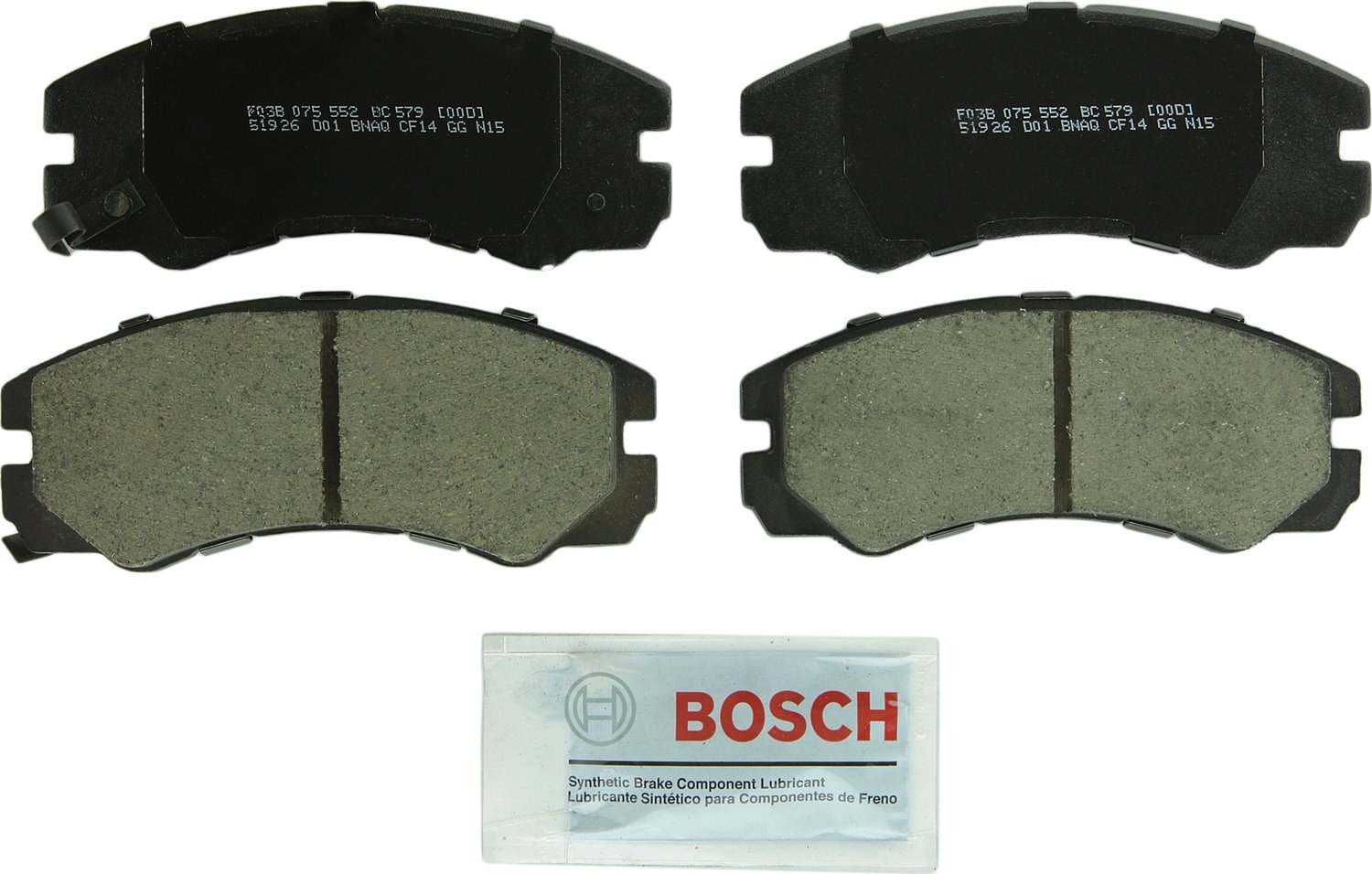 Bosch Automotive BP1078 QuietCast Premium Semi-Metallic Disc Brake Pad Set For: Subaru Forester, Legacy, Outback, B9 Tribeca, Tribeca, WRX, Front — view 257