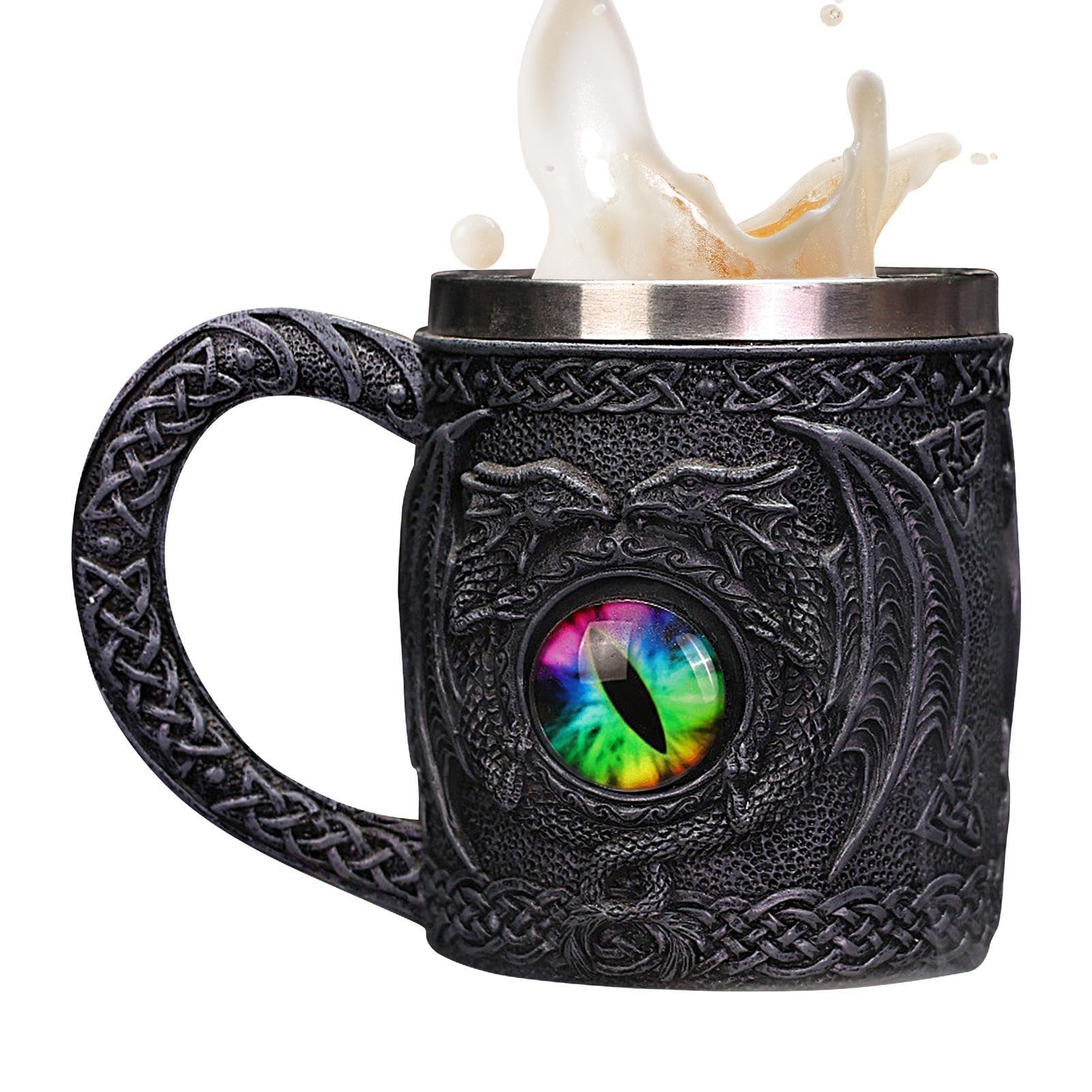 Taza de cerveza Dragon jarra celta de hombres para tomar cafe en tazas nordicas