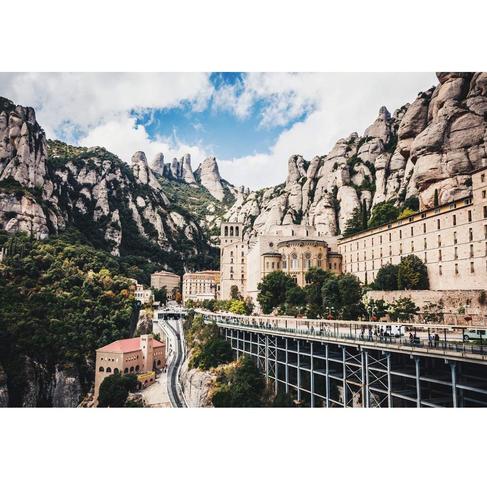 Bria Monasterio Montserrat Puzzle 500/1000/1500/2000/3000/4000/5000/6000 piezas Puzzle Puzzle Puzzle Puzzle para adultos Niños 0727 (Color: A, Tamaño: 3000 Pieces)