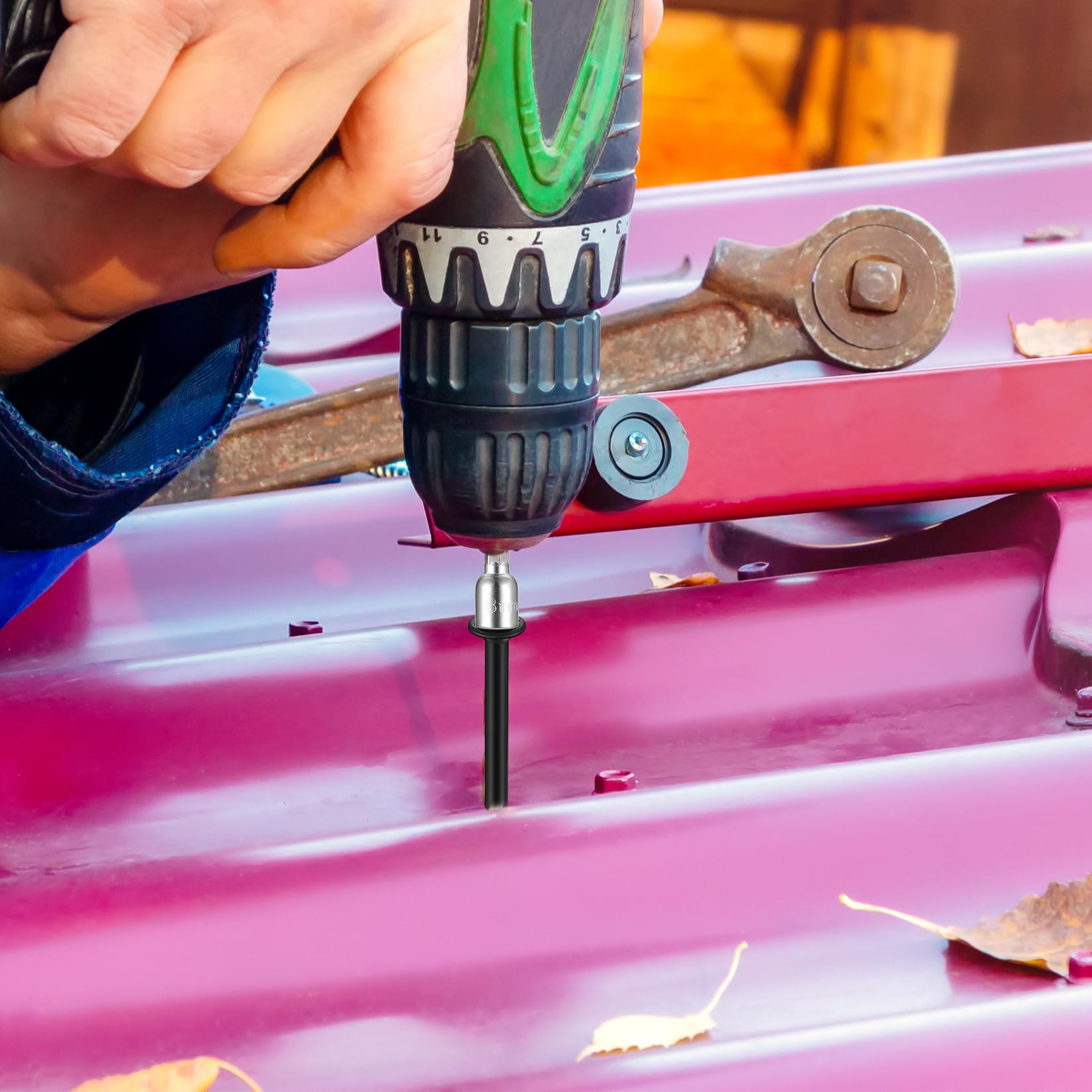 18 Viti Autofilettanti Per Legno E Metallo - Testa Esagonale, 6.7x200 Mm, Ideali Per Fai Da Te E Lavori Di Costruzione - Foto 3