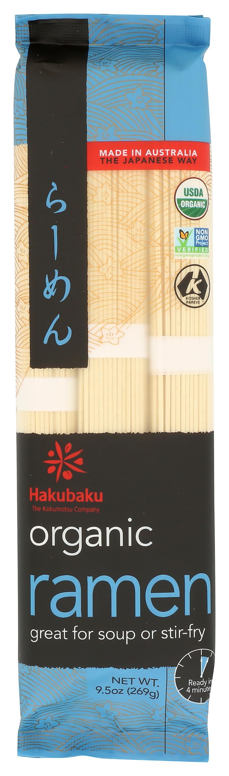 Hakubaku Organic Ramen Noodles, 9.5 oz
