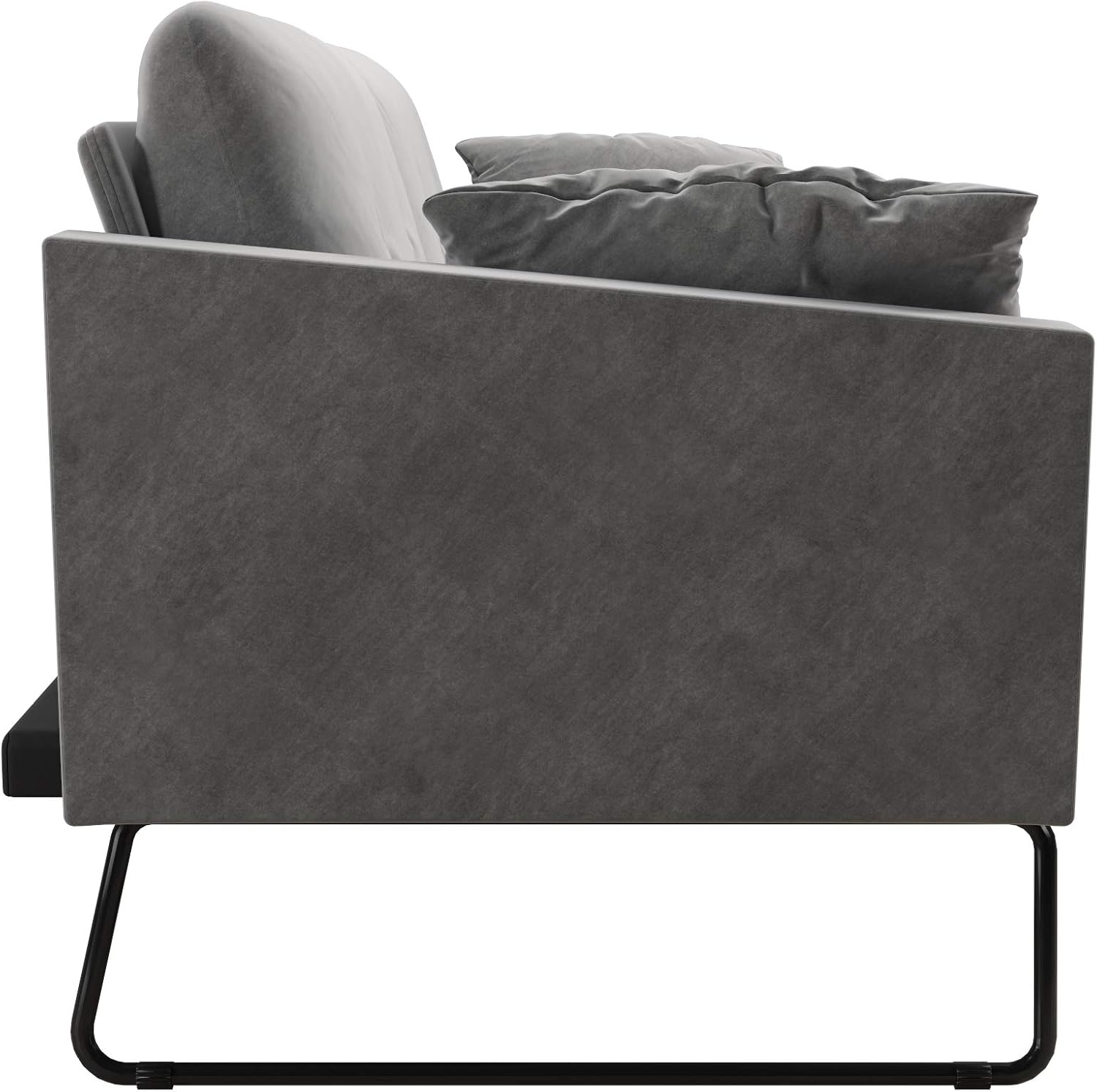 Mr. Kate Neely Bolster Pillow Futón de terciopelo, color gris Yaxa Store