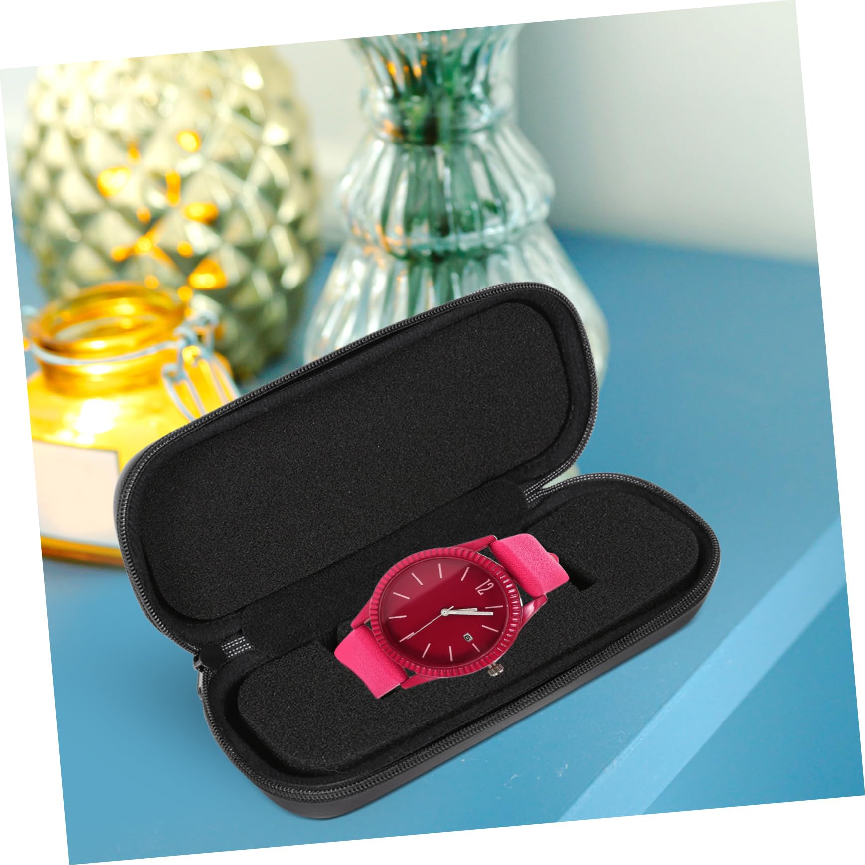 6stücke Eva Reise-uhrenetui Wasserdichte Aufbewahrungsbox Für Armbanduhren Anti-fall Design Für Zuhause Und Unterwegs Uhren
