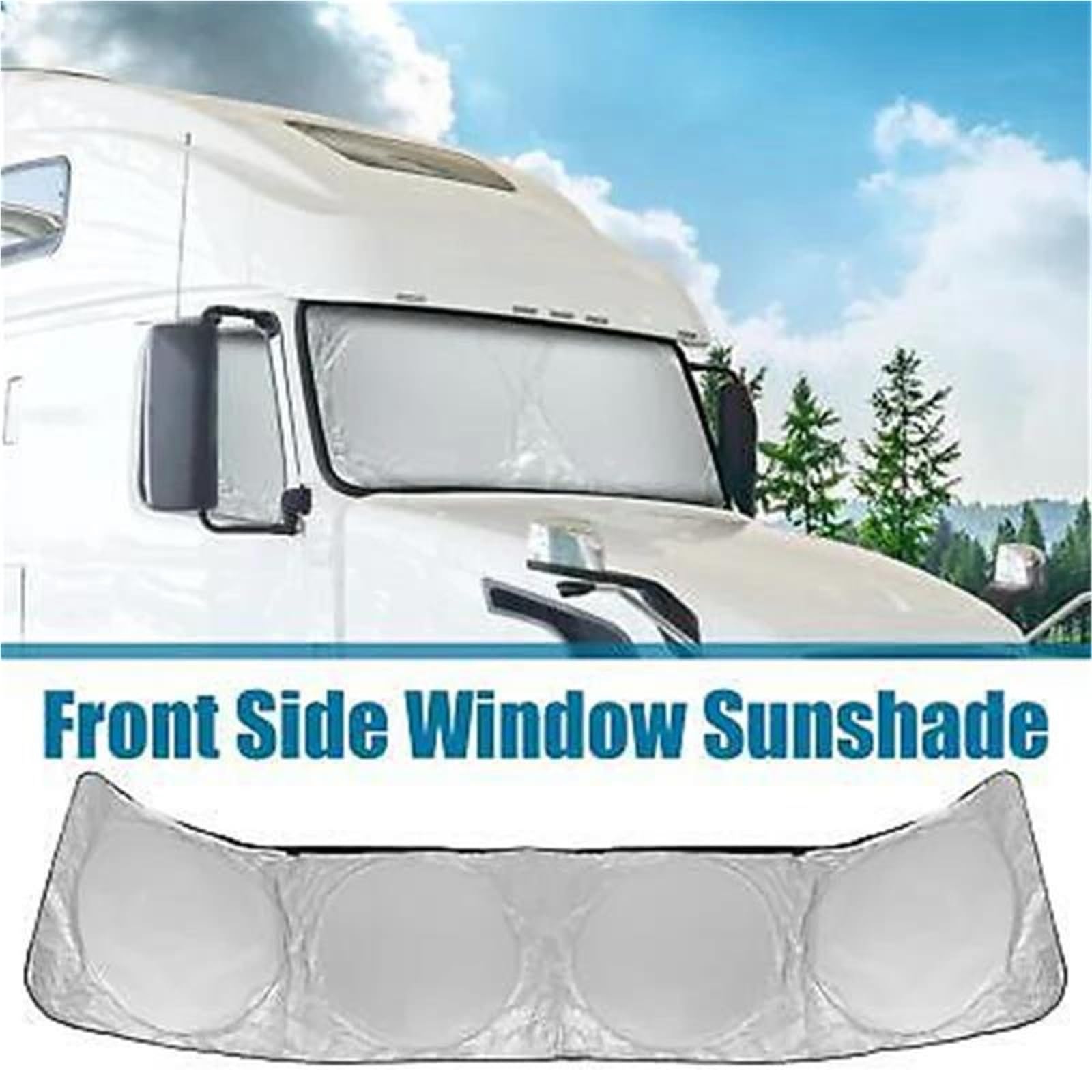 Parasol Ventanilla Oscurecimiento Semi-Truck 420x92cm 240T Lado Delantero