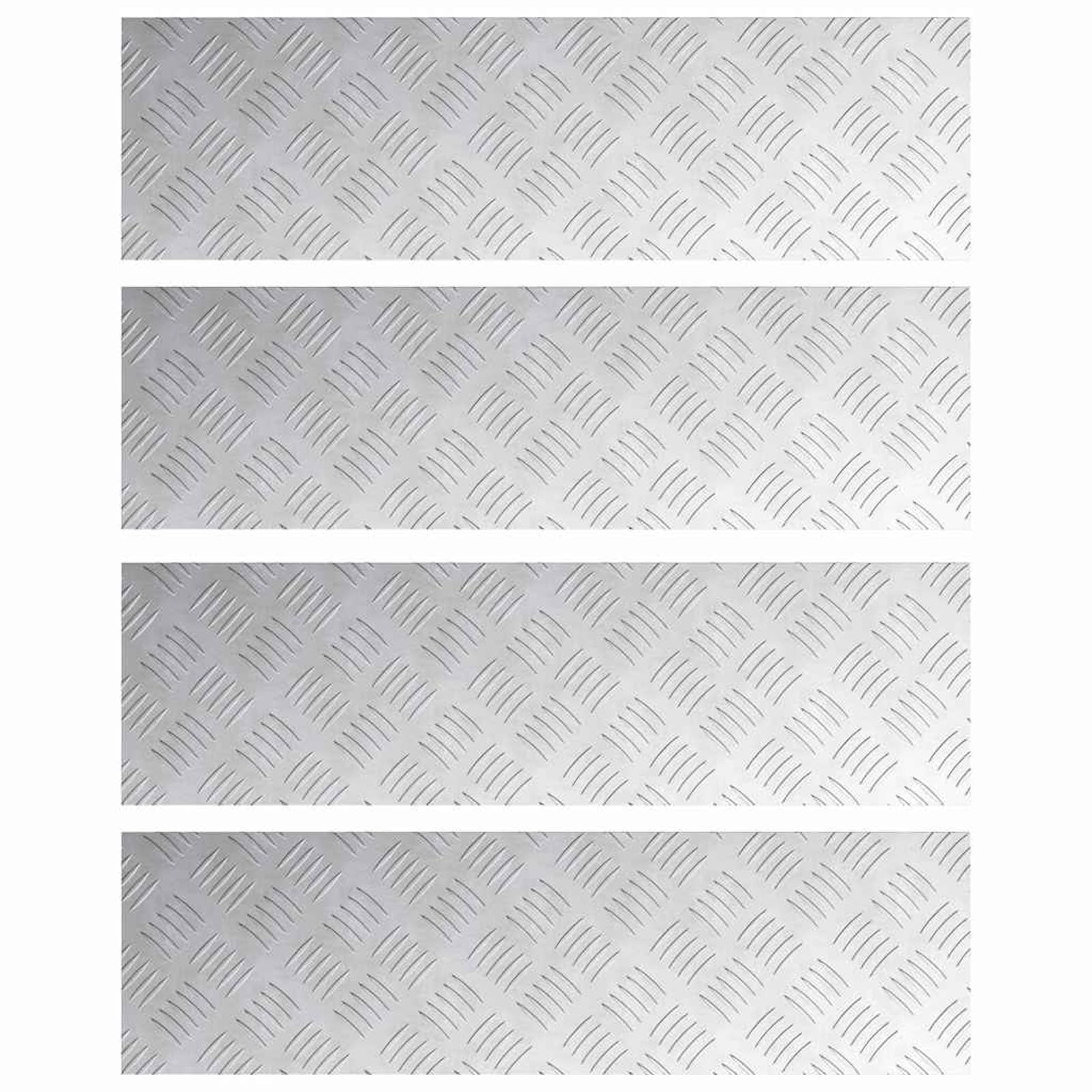 ATOMSTACK MAKER Chapa estriada de aluminio (4 unidades, 70 x 20 cm, plateada), niveles de seguridad antideslizantes para interiores y exteriores, diseño de perfil moderno, ligero y duradero