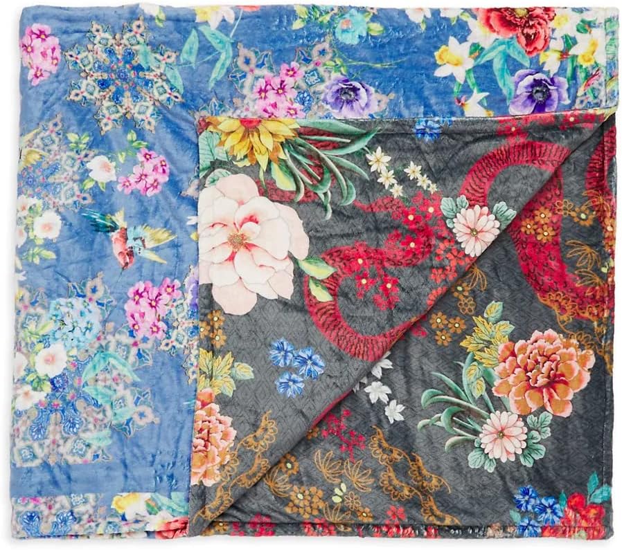 Johnny Was Sunrise Floral Print Reversible Cozy Sherpa