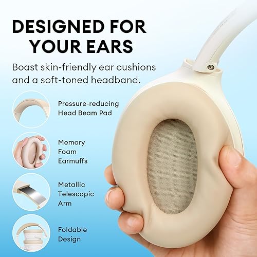 Miniatura 6 de Edifier WH700NB Auriculares con cancelación activa de ruido, tiempo de reproducción de 68 horas, cancelación de ruido de llamada AI, conexión de