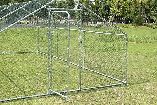 Miniatura 7 de Jaula de metal grande para gallinero de corral, corralito para gallinero, conejera para corral, cubierta resistente a los rayos UV y al agua, para