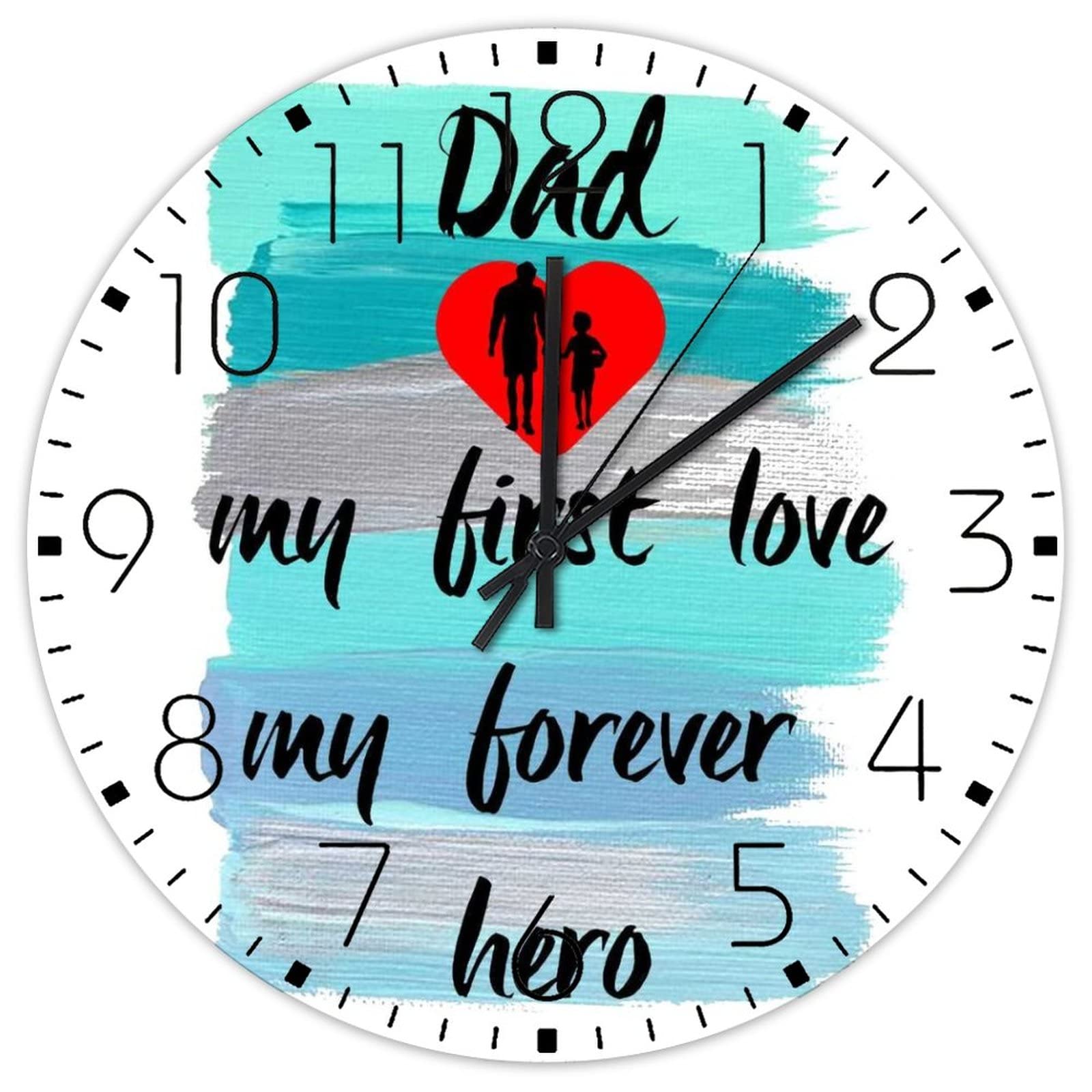 Horloge murale en bois Dad My First Love : le cadeau idéal pour la fête des pères