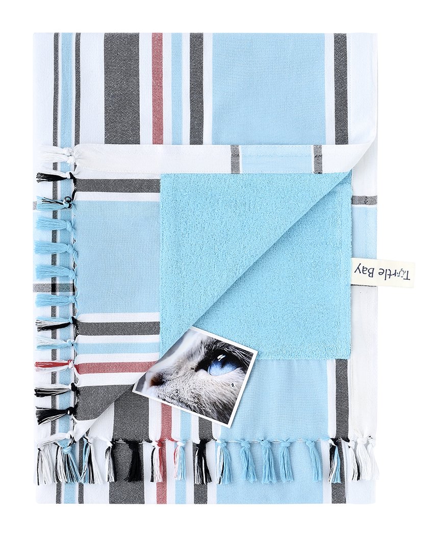 Turtle Bay - Toalla de playa / pareo - Toalla de baño - Kikoy Towel - Tamaño: 95 x 175 cm, William, Talla única