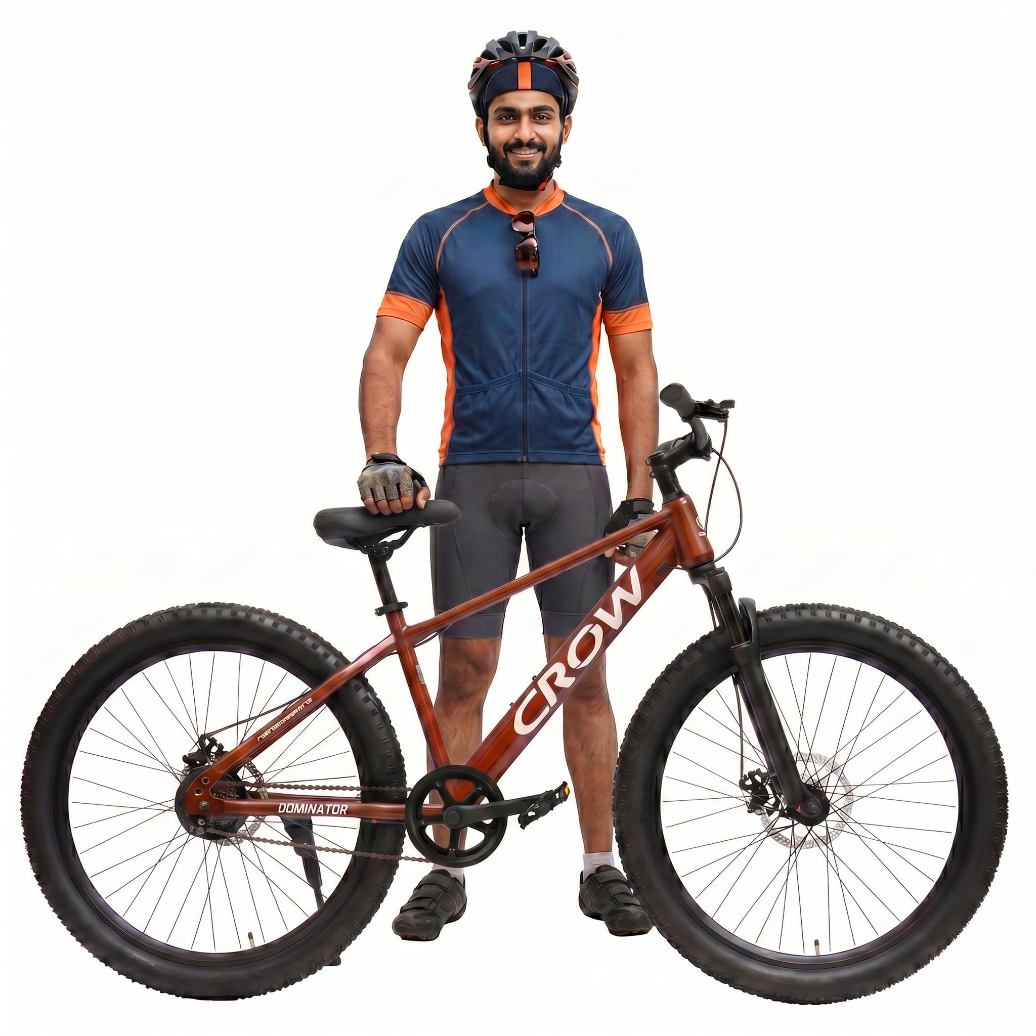 CROW Dominator Single Speed Cycle for Boys | 15.5 INCH Frame | 26T Mountain Bike | Suspension Fork | Jak Dual DISC | Stunt Cycle | Bicycle for Adults |Cycle for Boys 12 to 15 Years.-image-46