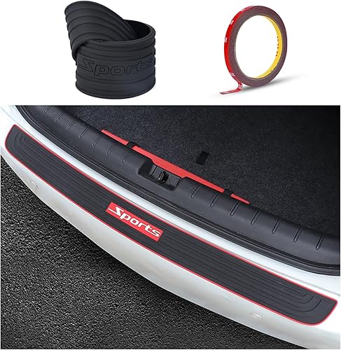 Protector de parachoques trasero de automóvil, adhesivo de goma resistente a los arañazos, cubierta antideslizante para puerta del maletero,