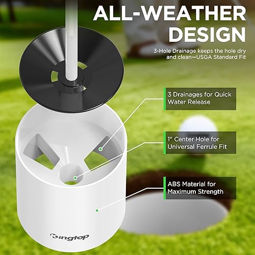 Miniatura 3 de KINGTOP - Copa de hoyo de golf  Cumple con las regulaciones PGAUSGA, accesorios de golf para práctica de putting green en el patio trasero,