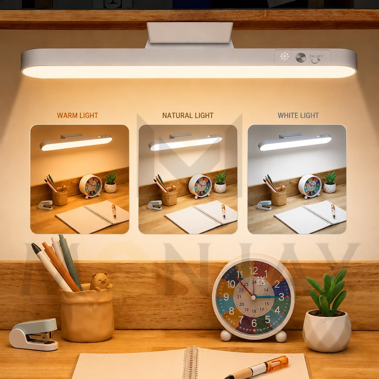 MONJAY Plastic LED Rechargeable Touch Lamp | Magnetic Stick-On Light with 3 Color Modes | USB Charging | Study, Wardrobe, Cabinet, Desk, Kitchen Use | 2-4 Hours Backup | Eye Protection Light (King)-picture-19