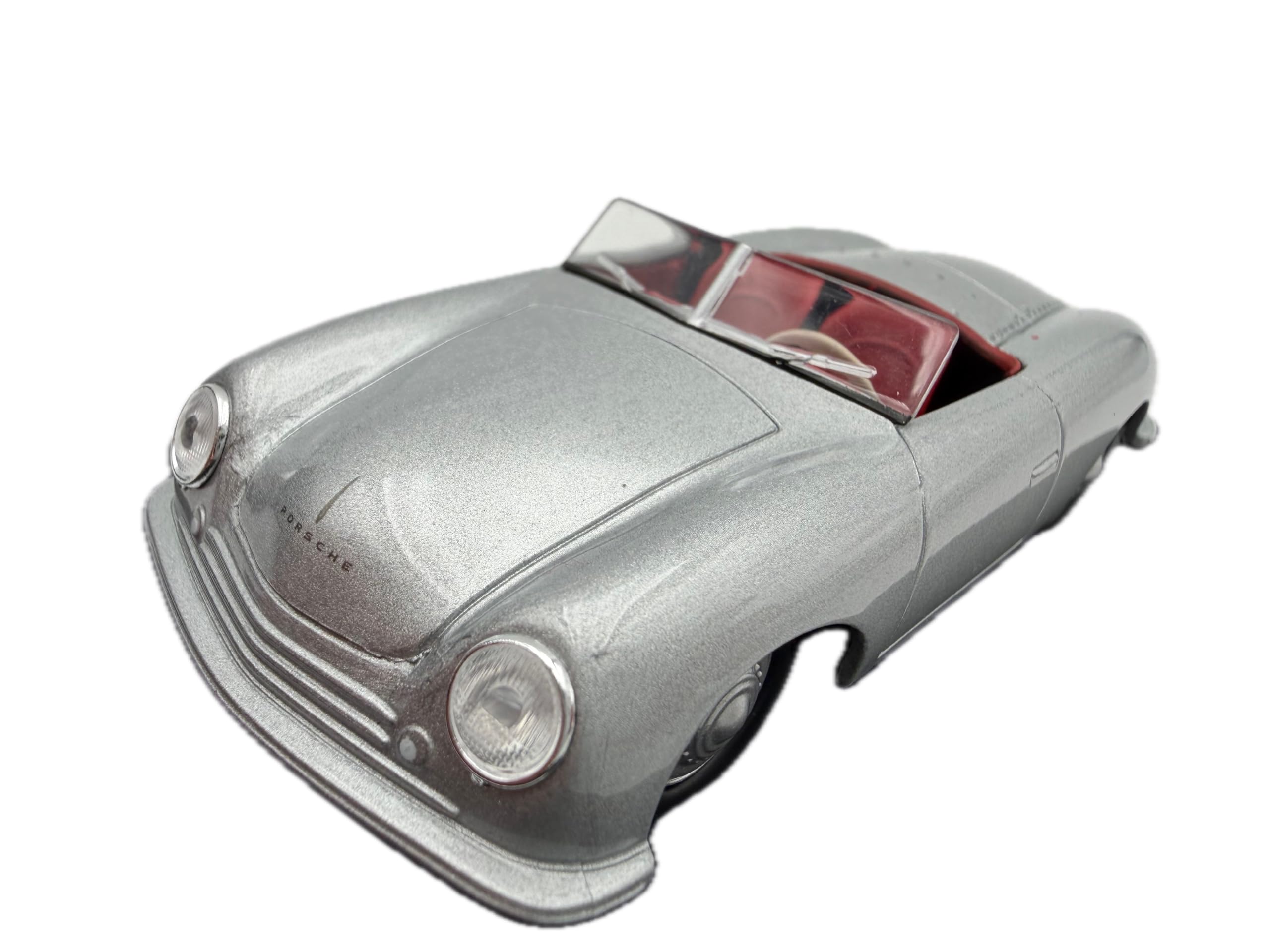 Porsche 356 (Nr. 1) Modellauto 1:43, Silber - Detailgetreues Sammlermodell I GT Marketing I Miniatur Fahrzeug (Museum Edition)