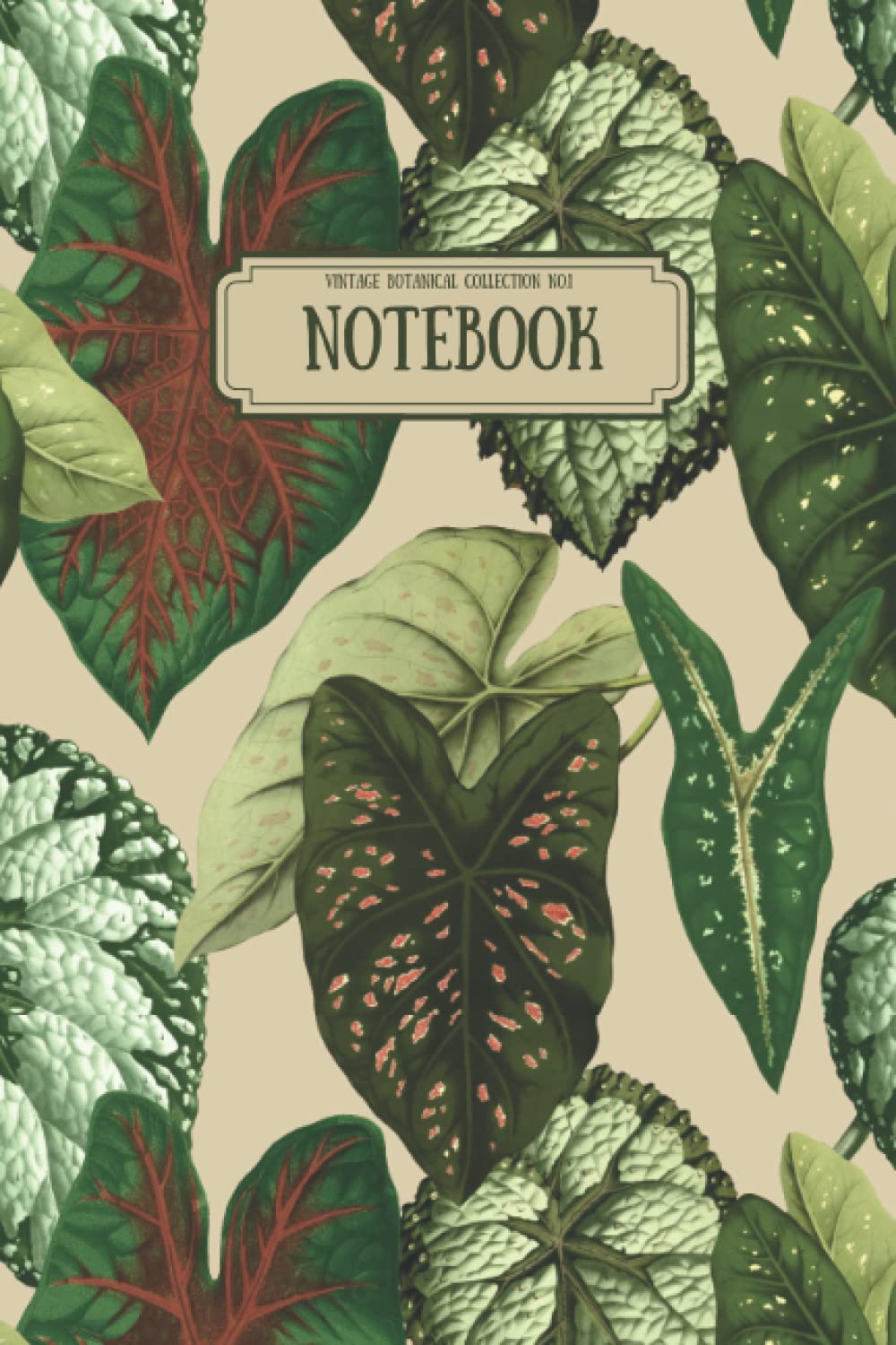 BOTANICAL NOTEBOOK Lined - Vintage Botanical collection No.1: Composition Book / Notebook - Floral Botanical 9”x6”