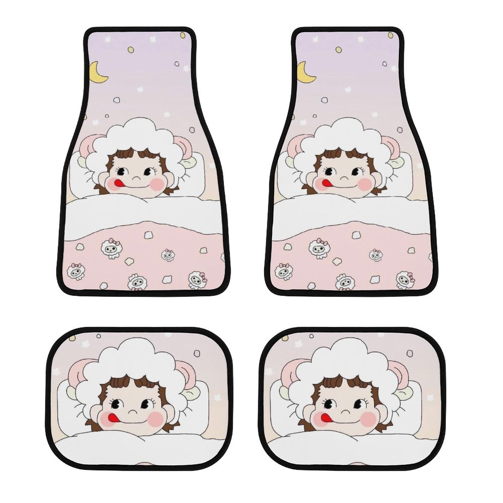 Amazon | フット 車用 カーマット ペコちゃん ポコちゃん車用マット 4