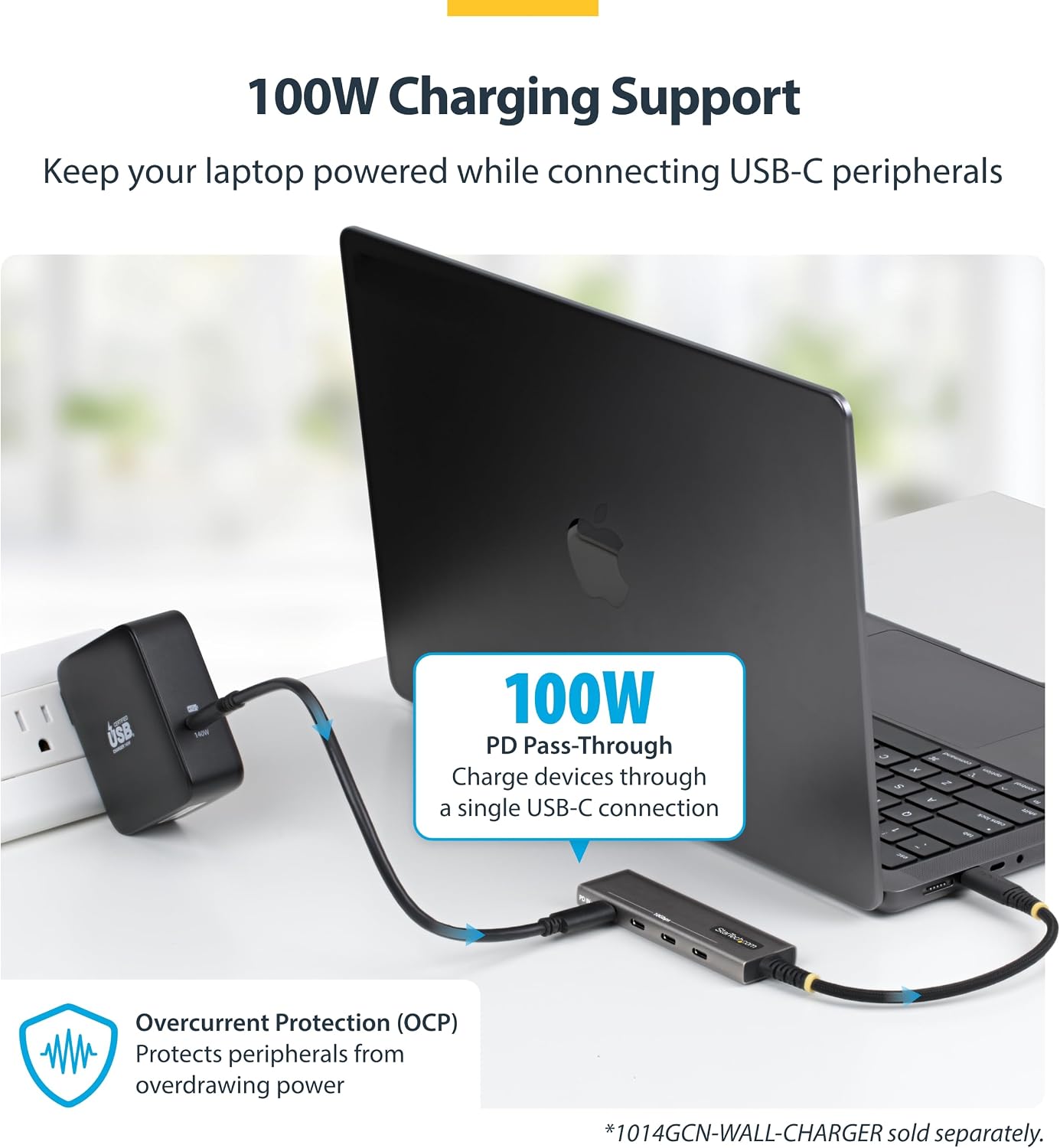 StarTech 4-Port USB-C Hub 10Gbps with 100W PD Charging (309B-USBC-HUB)