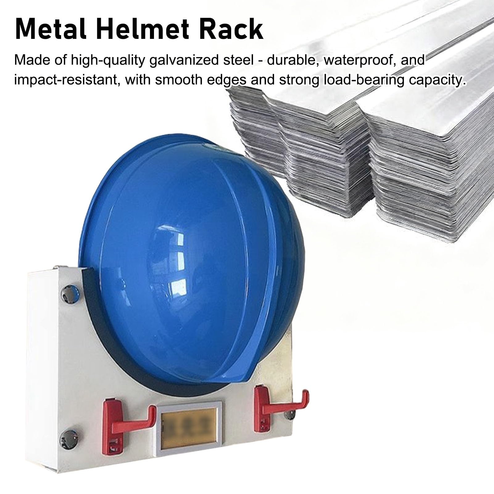 Soporte para Casco de Seguridad Soporte para Casco de Construcción con Gancho, Soporte Metálico para Guardar Cascos en La Pared, Soporte para Colgar Cascos Que Ahorra Espacio para Garajes(5 Grids)