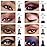 evpct 8Pcs Cream Eye Shadow Brightener Sticks Set for Eyes, Sand Orchid Rose Desert Ginger Caramel Midnight blue Blue Glitter Shimmer Matte Liquid Pencil Eye shadow Applicator Stick Palette Makeup 04