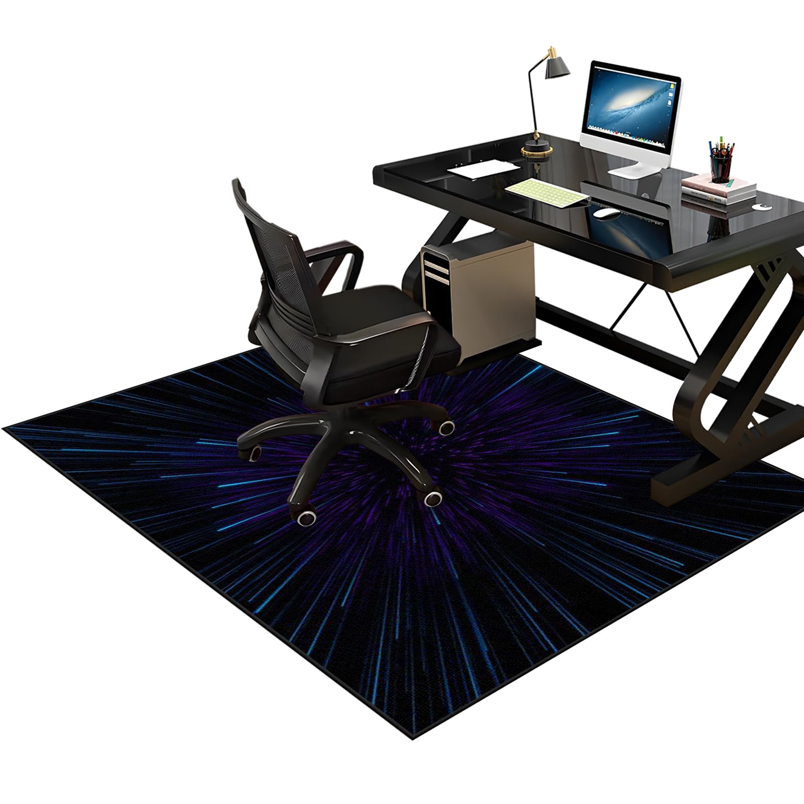 Schreibtischstuhl Unterlage für Laminat Bodenschutzmatte Gaming Unterlage Stuhl Stuhlmatte für Harte böden Gaming Teppich Stuhlunterlage rutschfest Kratzfest Bürostuhl Unterlage 100 x 160 cm