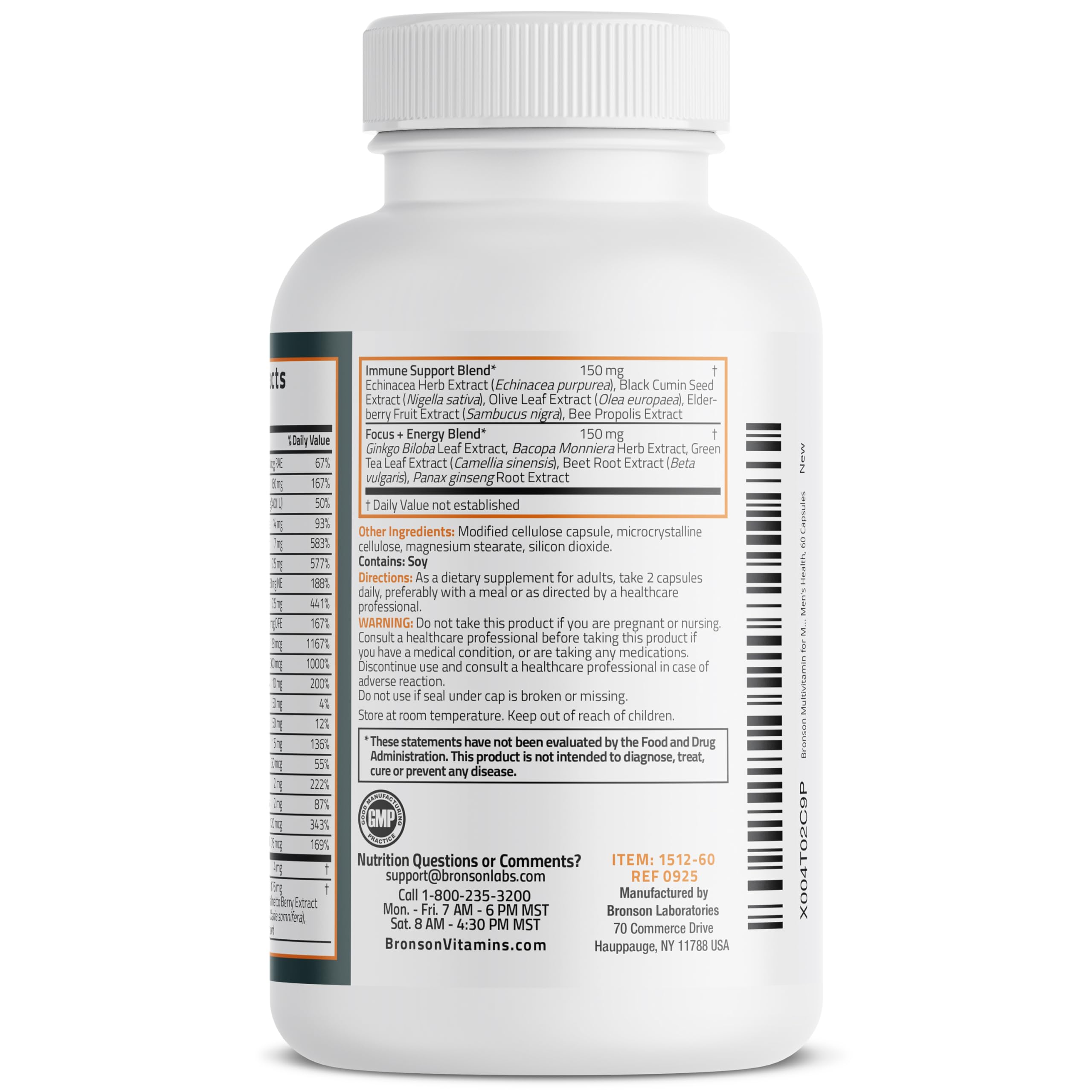 Bronson Multivitamin for Men All-in-One Daily Coverage, 60 Capsules — Amazon image 3