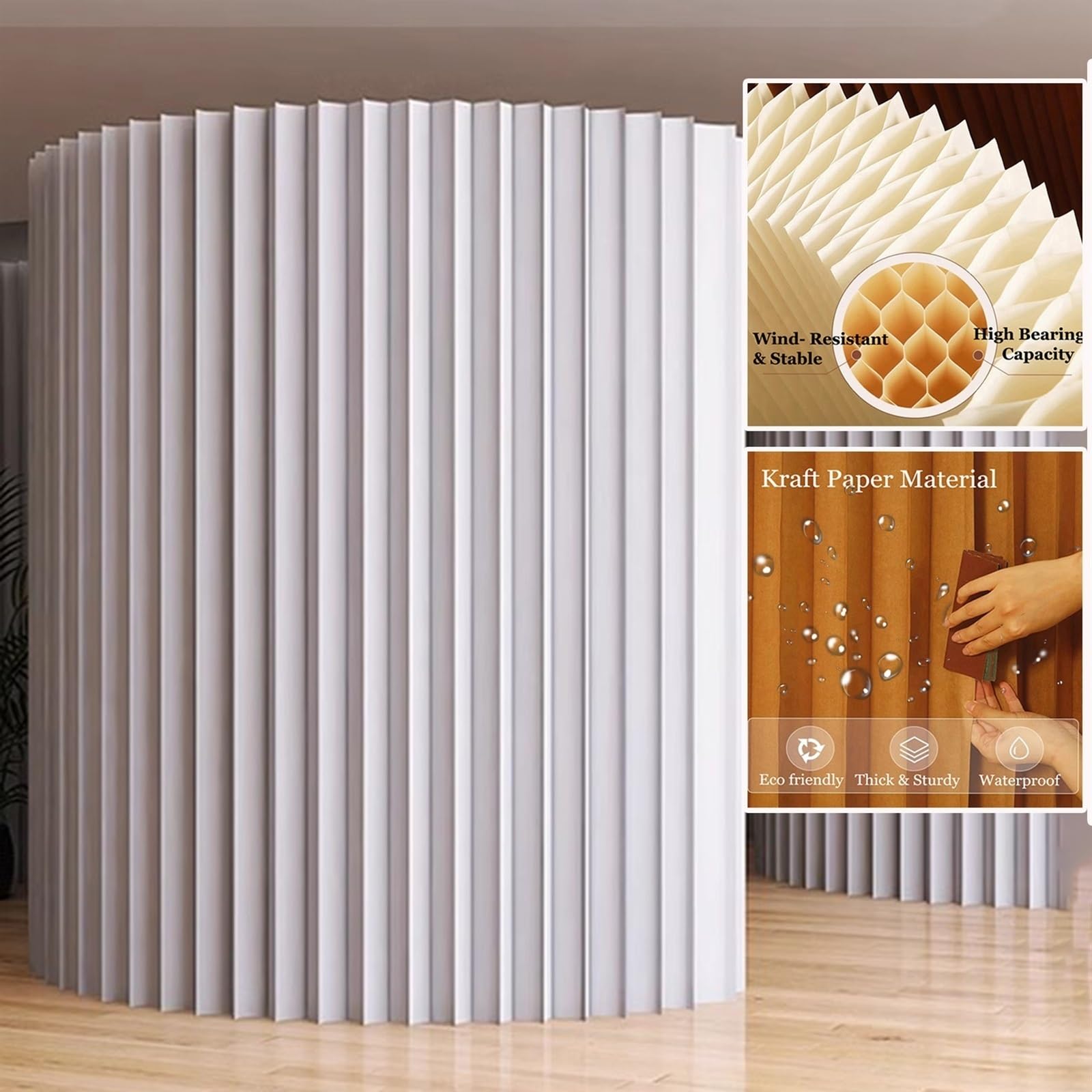 Divisori per ambienti, Schermo divisorio retrattile da 1-5 m(5x1.2m/16.4x3.93 ft)