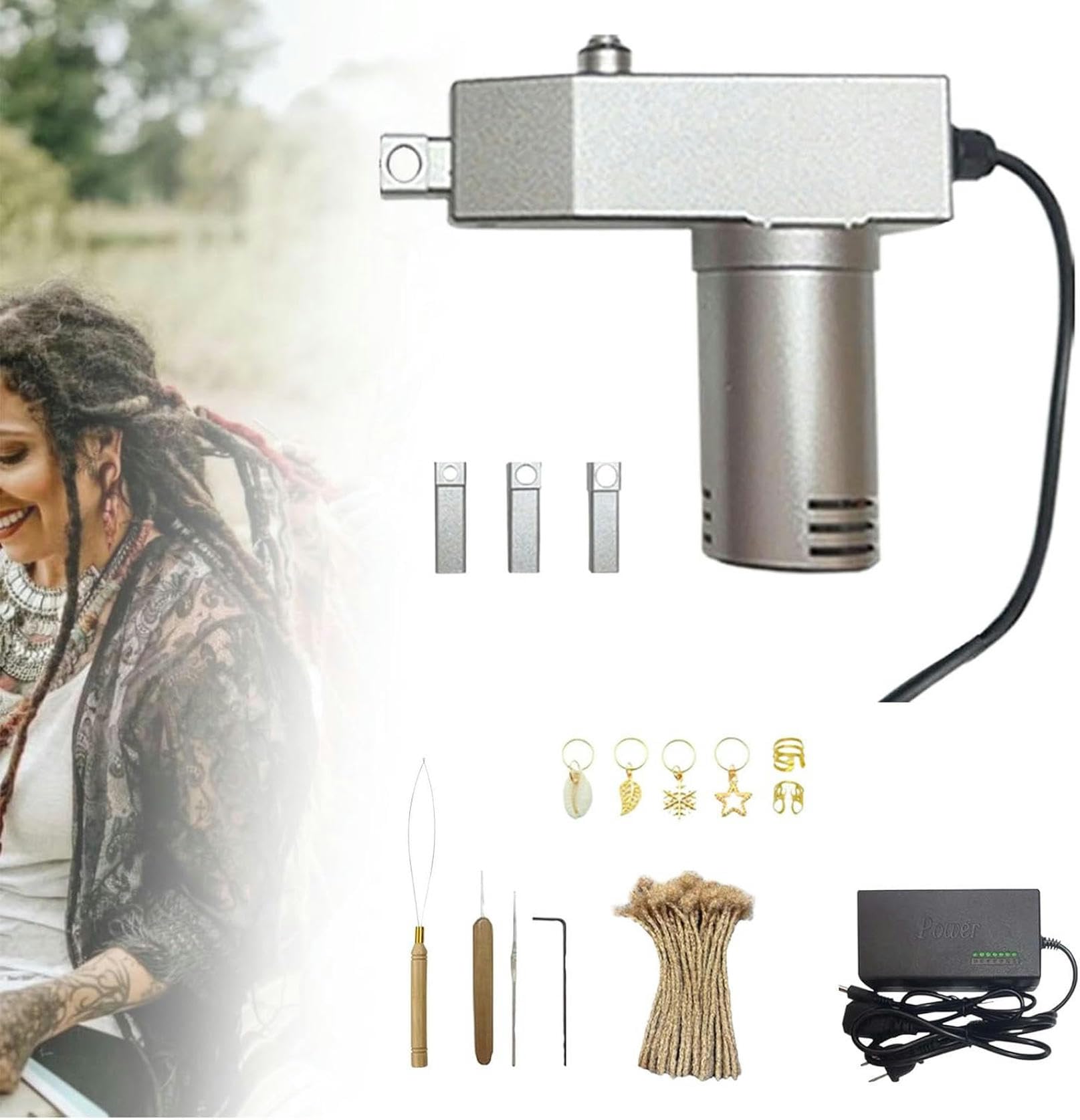 Machine automatique pour dreadlocks et tresses au crochet rapides pour mèches de cheveux