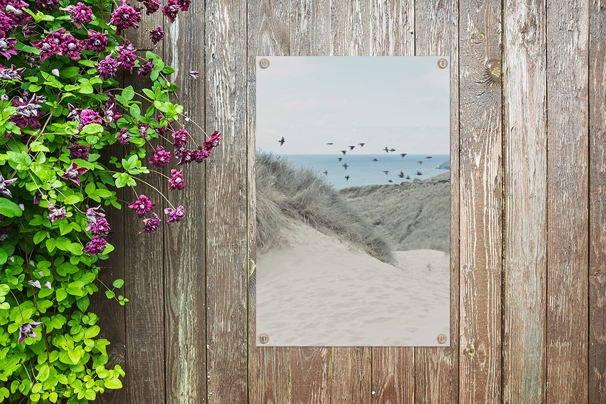 Outdoor-Poster Eulen-Familie – 90x60 Cm, Wetterfest, UV-beständig, Mit Ringschlaufen Zum Aufhängen