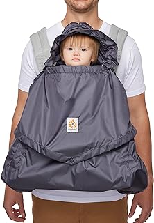Ergobaby Water Resistant Baby Carrier Rain and Wind Cover, Charcoal