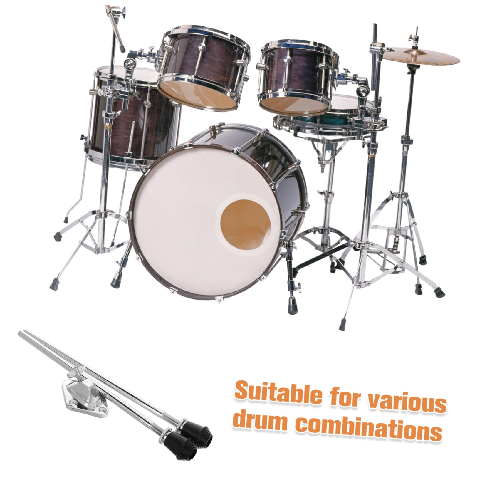 YARNOW 2 Juegos Accesorios para Patas de Batería de Bombo Antideslizante Soporte para Tom Repuestos para Batería para Escenario de Percusión