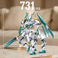 Vista 12 de HIGH GODO Transforming Mech Robot Building Blocks Set,Destroy Warrior City Action Mech Model Building Kit, 542 Pieces Cool Robots Toys Gift for
