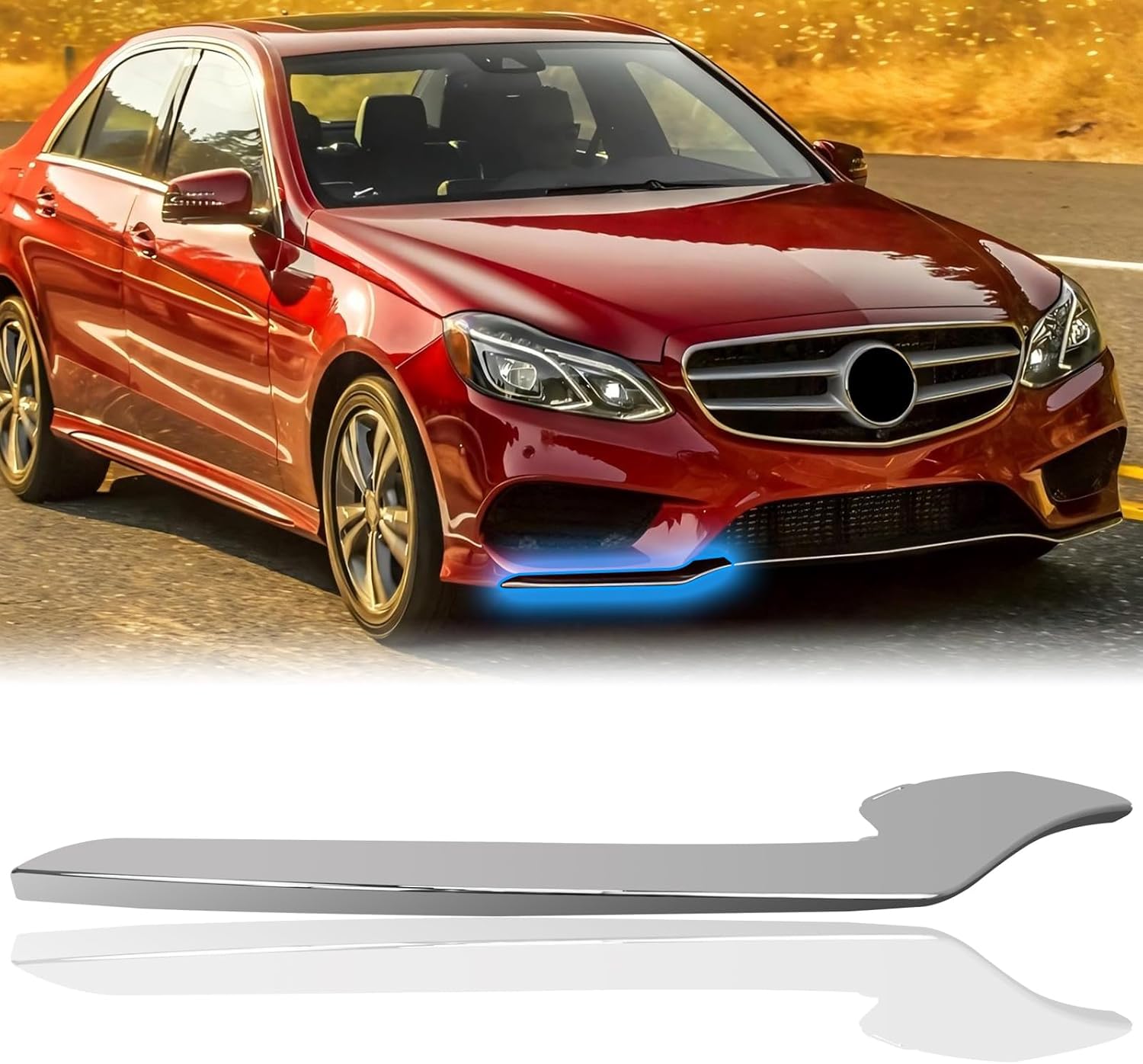 Front Bumper Molding Trim Passenger Side Intended for Mercedes Benz E550 E350 E400 2014 2015 2016 2017 2078850874 Right