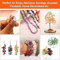 Vista 18 de HAAMIIQII Piedras de chip irregulares de coral rojo de 5 a 0.315 in, piedras preciosas sueltas y curativas energéticas para hacer joyas, hebras