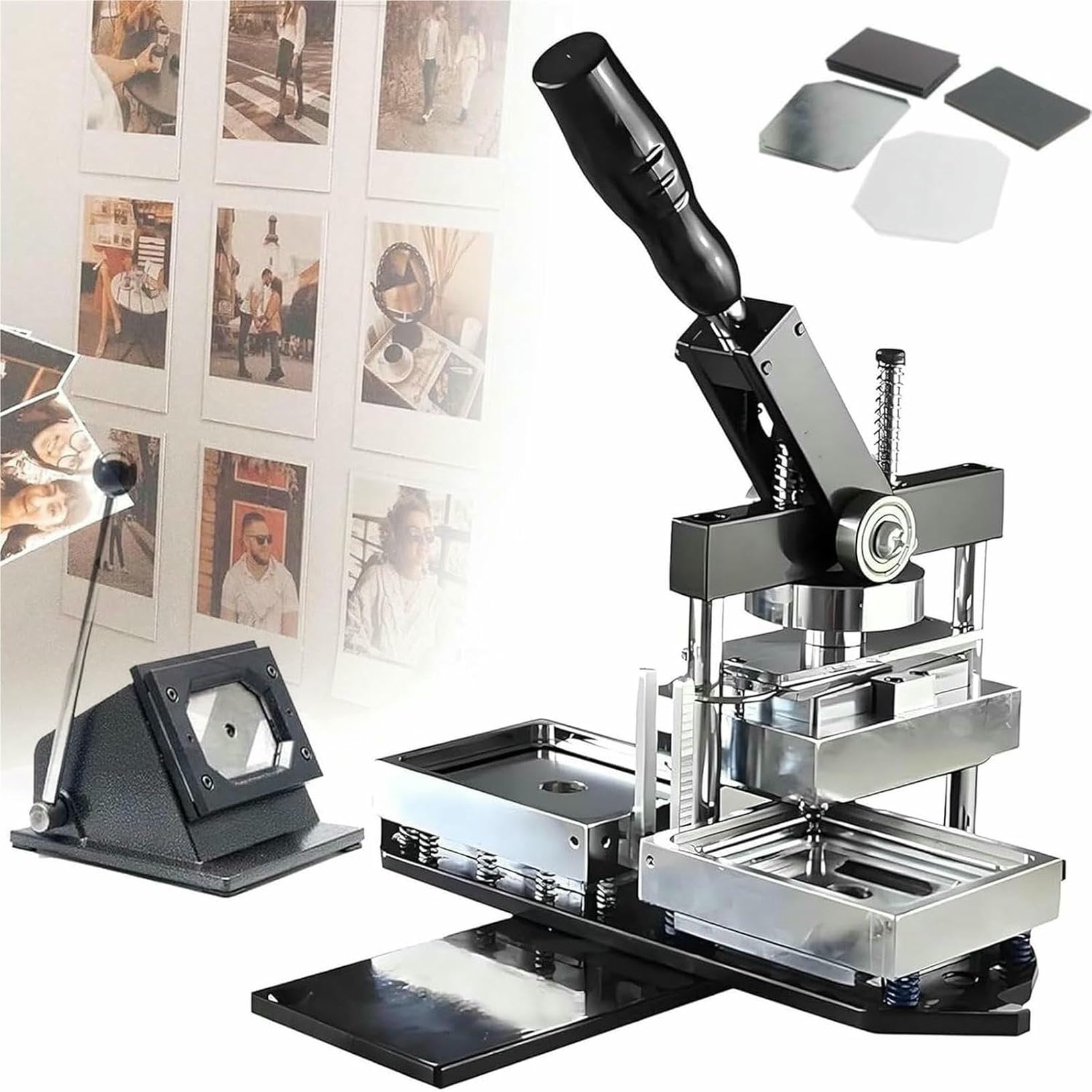 GTHTUHFD Fridge Magnet Machine Rectangular Photo Magnet Maker Machine Diy Refrigerator Sticker Making Machine With Paper Cutter And 100Pcs Supplies, Photo Sticker Maker For D