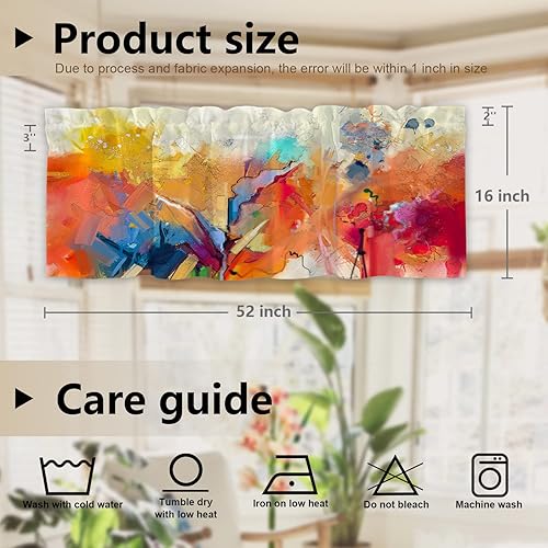 Miniatura 968 de Cenefas de cocina modernas con patrón de cobre marrón dorado para ventanas, cenefas opacas abstractas de marcas de arañazos y cortinas opacas