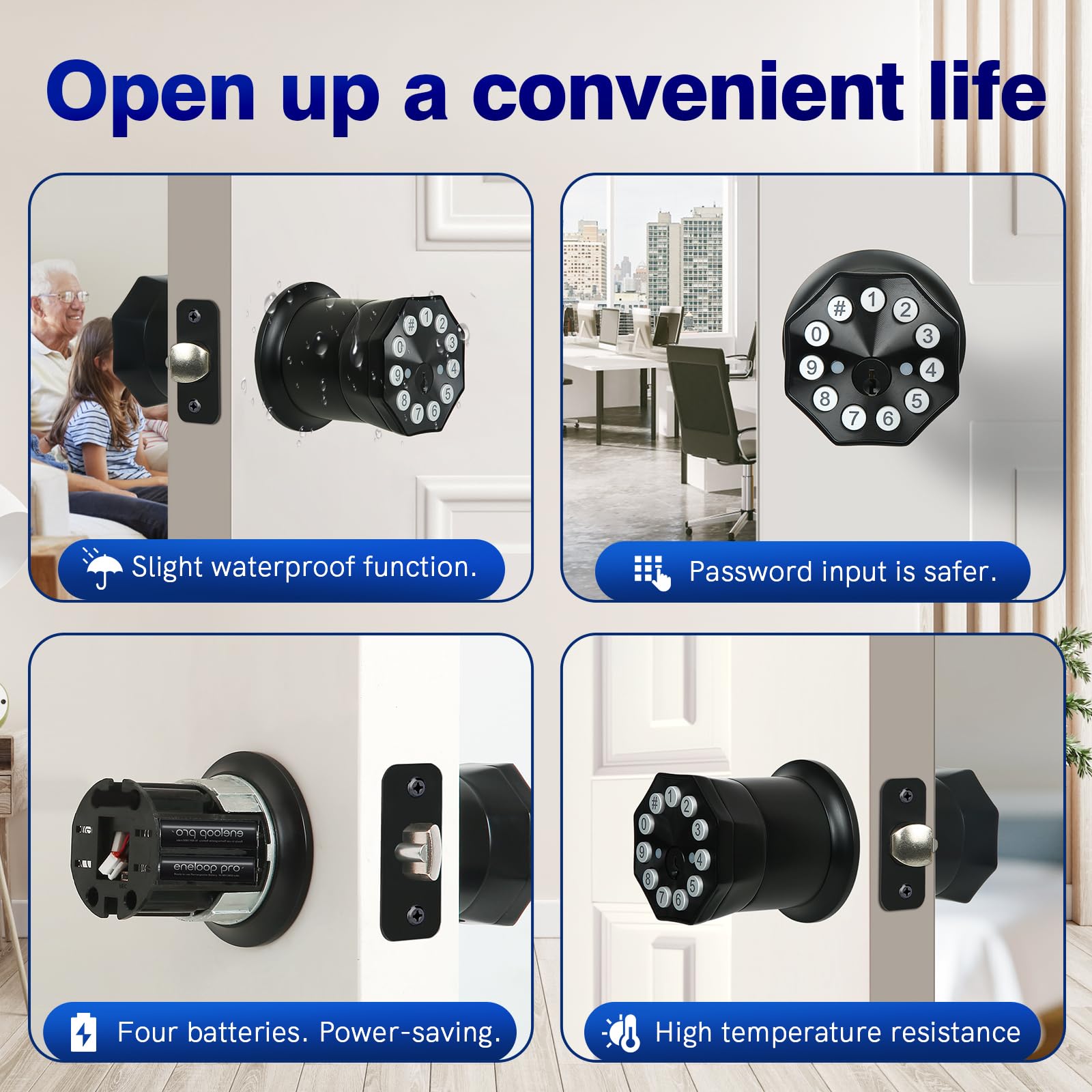 Smart Digital Door Lock - Keypad & Key Entry -6 Smart Digital Door Lock - Keypad & Key Entry -6