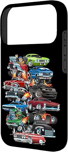 Vista 80 de Funda para iPhone 13 Hotrods, autos clásicos, coches musculosos y carros de carreras