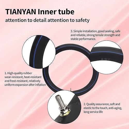 Miniatura 3 de 2 tubos interiores 2.252.50-16 7090-16 compatibles con XL70 CL90 CRF80F, KLX125L KLX140L KX80T1, DR-Z 125L RM85L, RT100 TT-R 125L DirtPit Bikes,