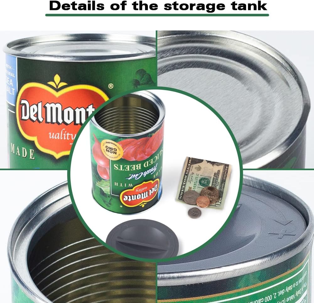 Fake Peach Can Safes Diversion Secret Stash Safes (Green) - - 