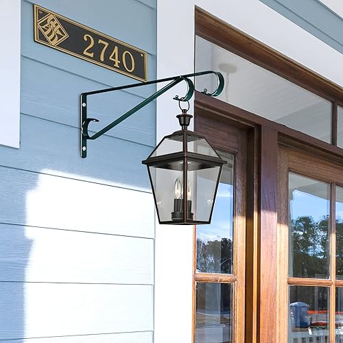 Miniatura 4 de Paquete de 2 ganchos de metal para plantas de 15.4 pulgadas para pared, soporte decorativo recto para plantas colgantes para comederos de aves,