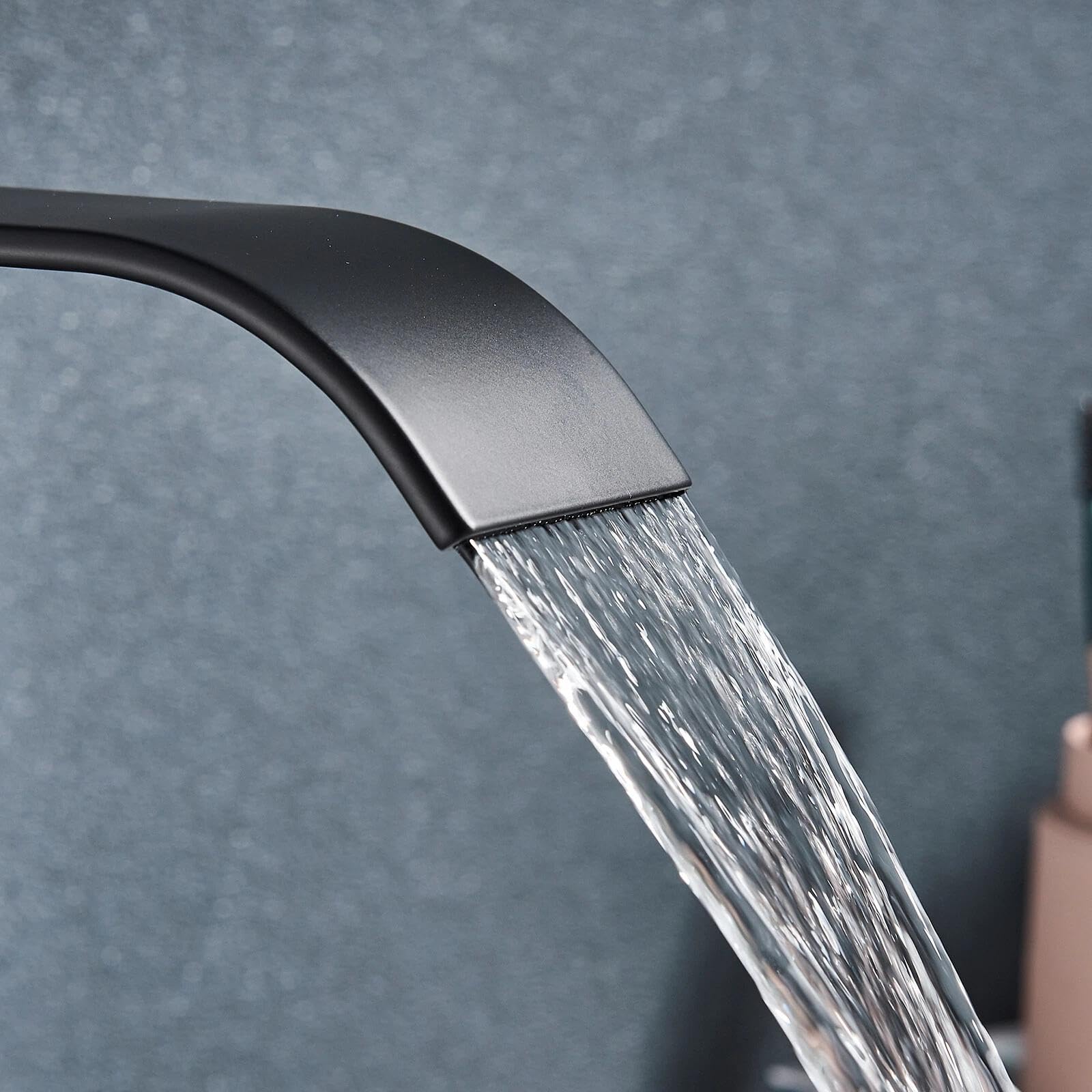 robinet lavabo infrarouge noir, automatique robinet lave main, robinet de salle de bain monocommande pour eau chaude et froide