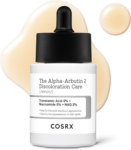 COSRX 2% Alpha Arbutin Discoloration Care Face Serum with Niacinamide, Glutathione & Tranexamic Acid, Serum to Target Dark Spots and Hyperpigmentation, Daily Korean Skin Care, 1.7 fl oz