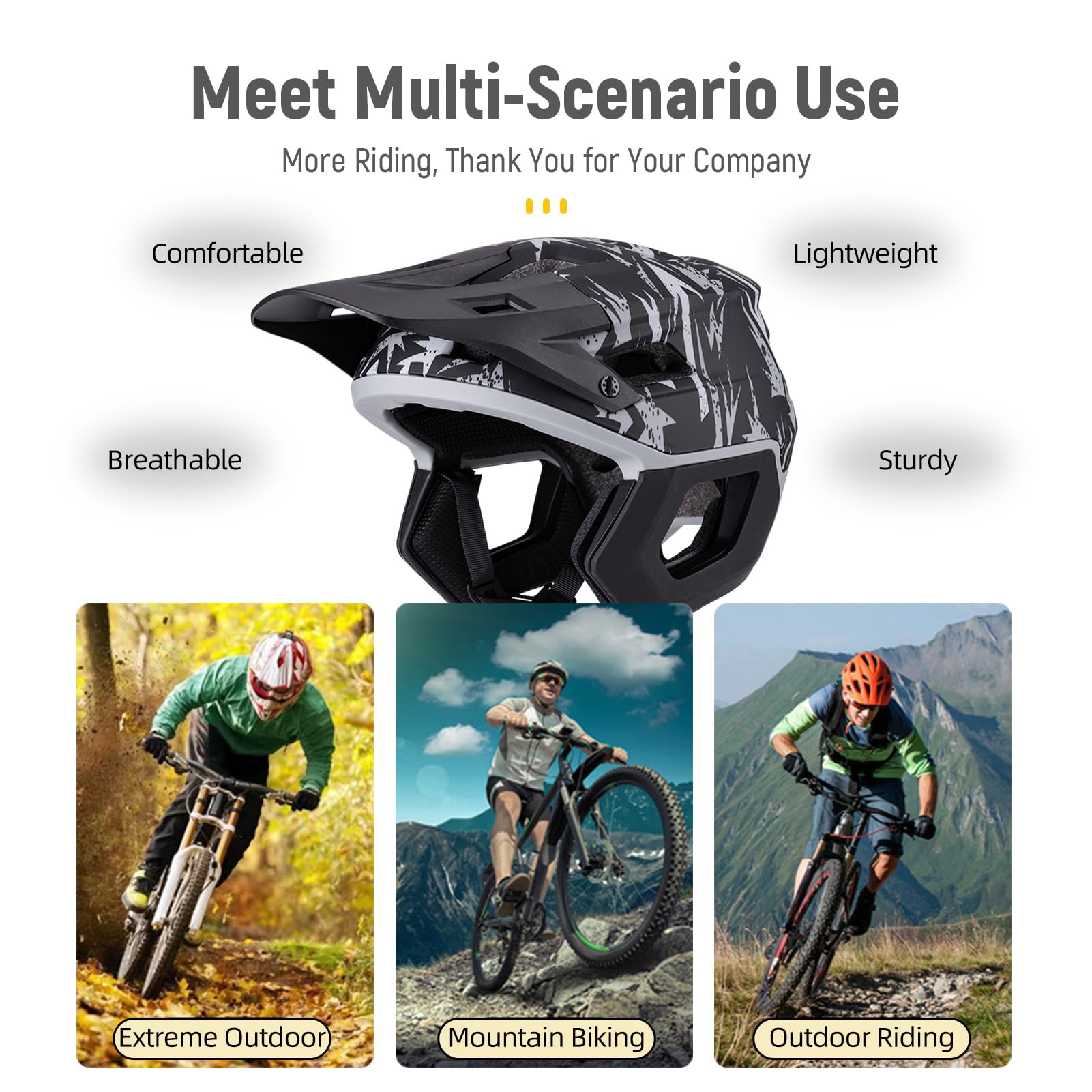 Casco de Bicicleta Adulto con Forro y Visera Extraíble, Ajustable Casco de Ciclismo Montaña para Mujeres y Hombres, Ultraligero, Transpirable, Unisex, Montaña & Carretera,