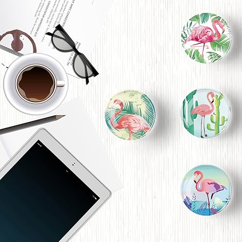 Miniatura 44 de 12 imanes de cristal para nevera, decoración de imanes de nevera de pájaro para manualidades, imanes de nevera fuertes para cocina, escuela