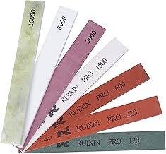 CWOVRS Knife Sharpening Stones Kit for Knife Sharpeners RUIXIN PRO Fix-Angle Kitchen Sharpener Whetstones 7 PCS - 4 Ceremic Whetstones: 120#, 320#, 600#, 1500# & 3 Water Stones: 3000# 6000#, 10000#