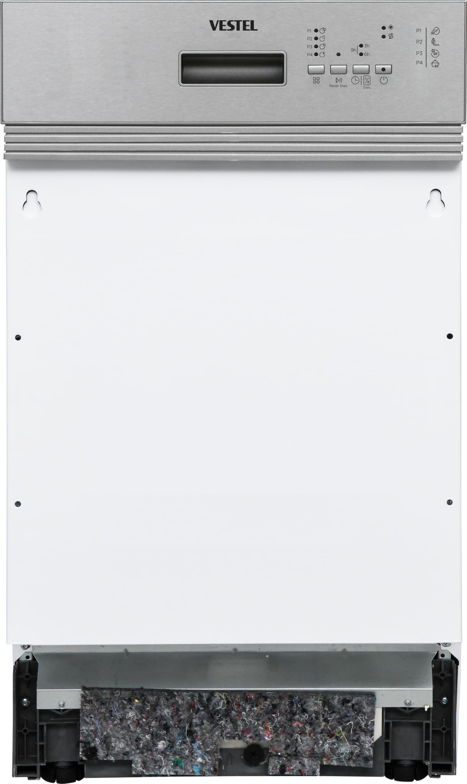 Vestel VST45-4 teilintegrierter Geschirrspüler 45 cm 10 Maßgedecke 4 Programme Energieklasse E